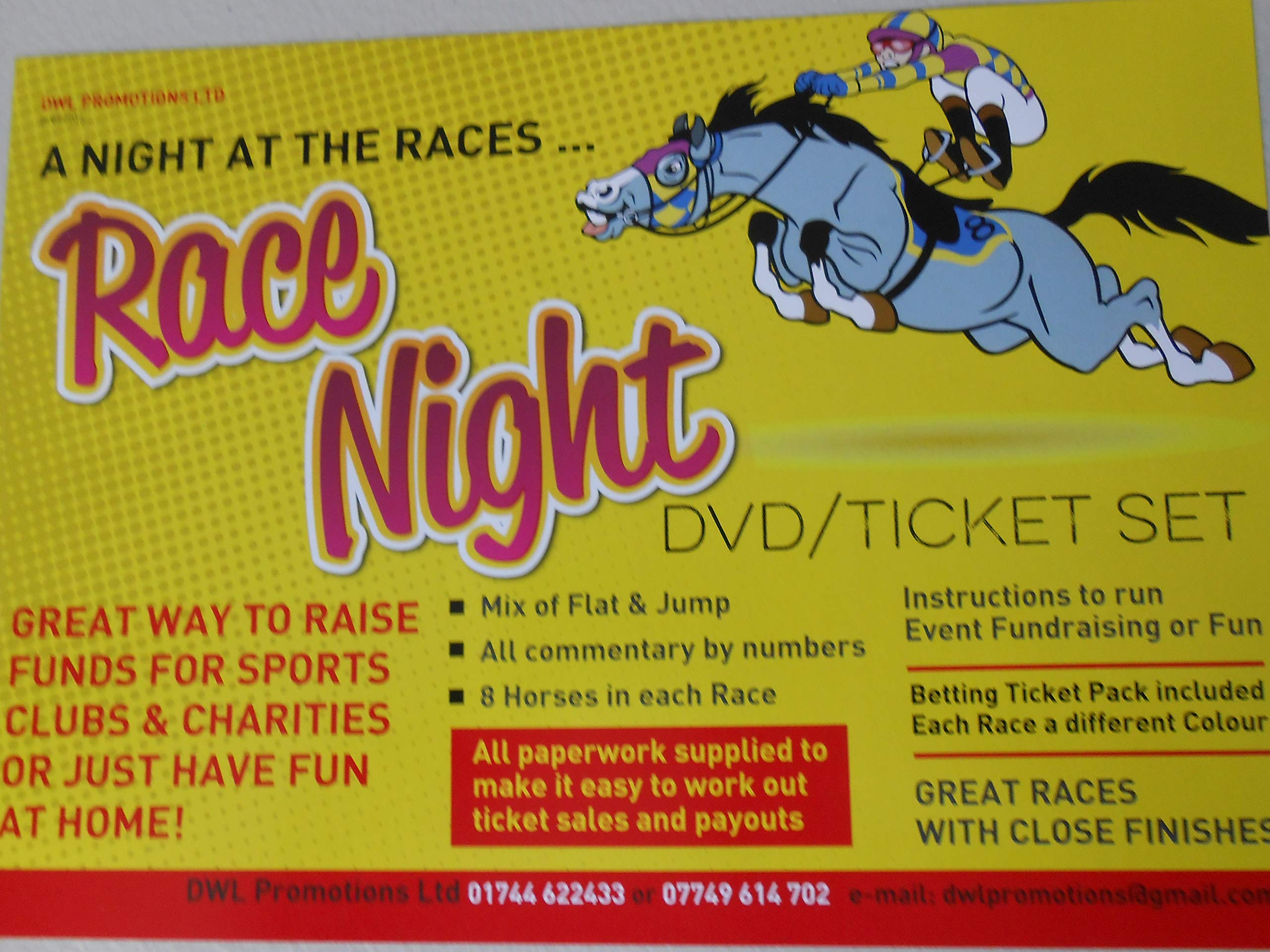 THE RACE NIGHT SET FOR FUNDRAISING OR FUN AT HOME- 10 UK RACES - 3 DOG AND 3 PIG/NEW QUIZ AND HORSE NAMES FOR 2026