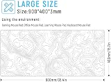 JIALONG Large Gaming Mouse Pad 35.4 x 15.7 Inches Anti-Slip Desk Mat view 3