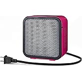 鶹 Basics Ceramic Space Heater, Mini Heater for Office Desk, Portable Tent Heater (Indoor Use), 500 W, With Tip-Over Prot