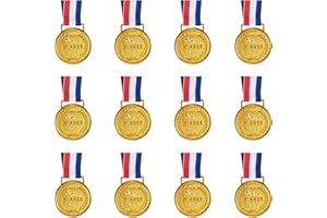 LZHZH 12 Pieces Gold Award Medals-Winner Medals Gold Prizes for Sports, Competitions, Party, Spelling Bees, Olympic Style, 2 Inches