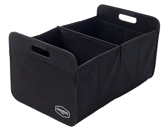 ROSENBORG Schulte - Premium Faltbare Kofferraum-Tasche Einkaufskiste mit stabilem Boden - 57cm x 36cm x 30cm