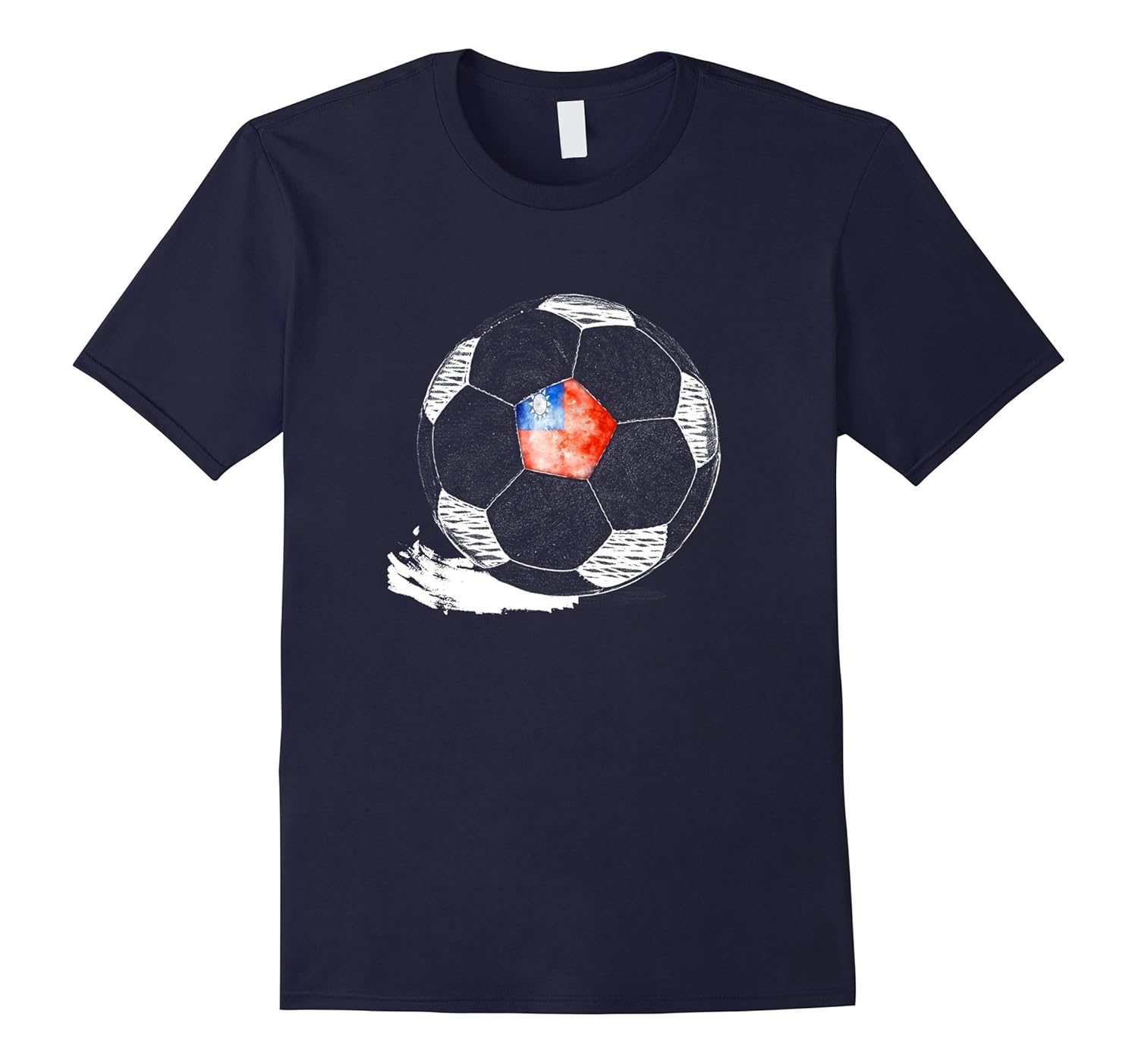 Vintage Soccer Taiwan Flag T-shirt Taiwanese Pride-ANZ