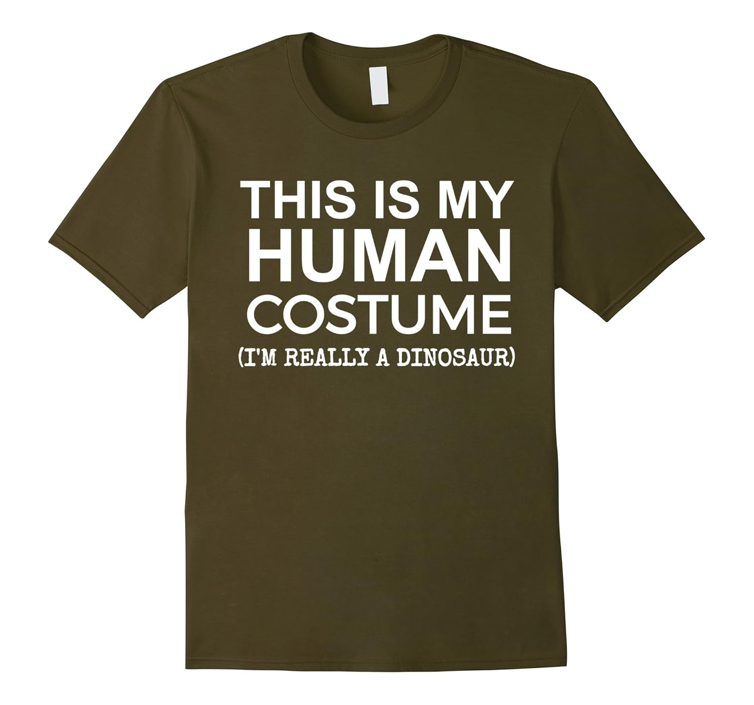 This is My Human Costume Really a Dinosaur Halloween T-shirt-Rose