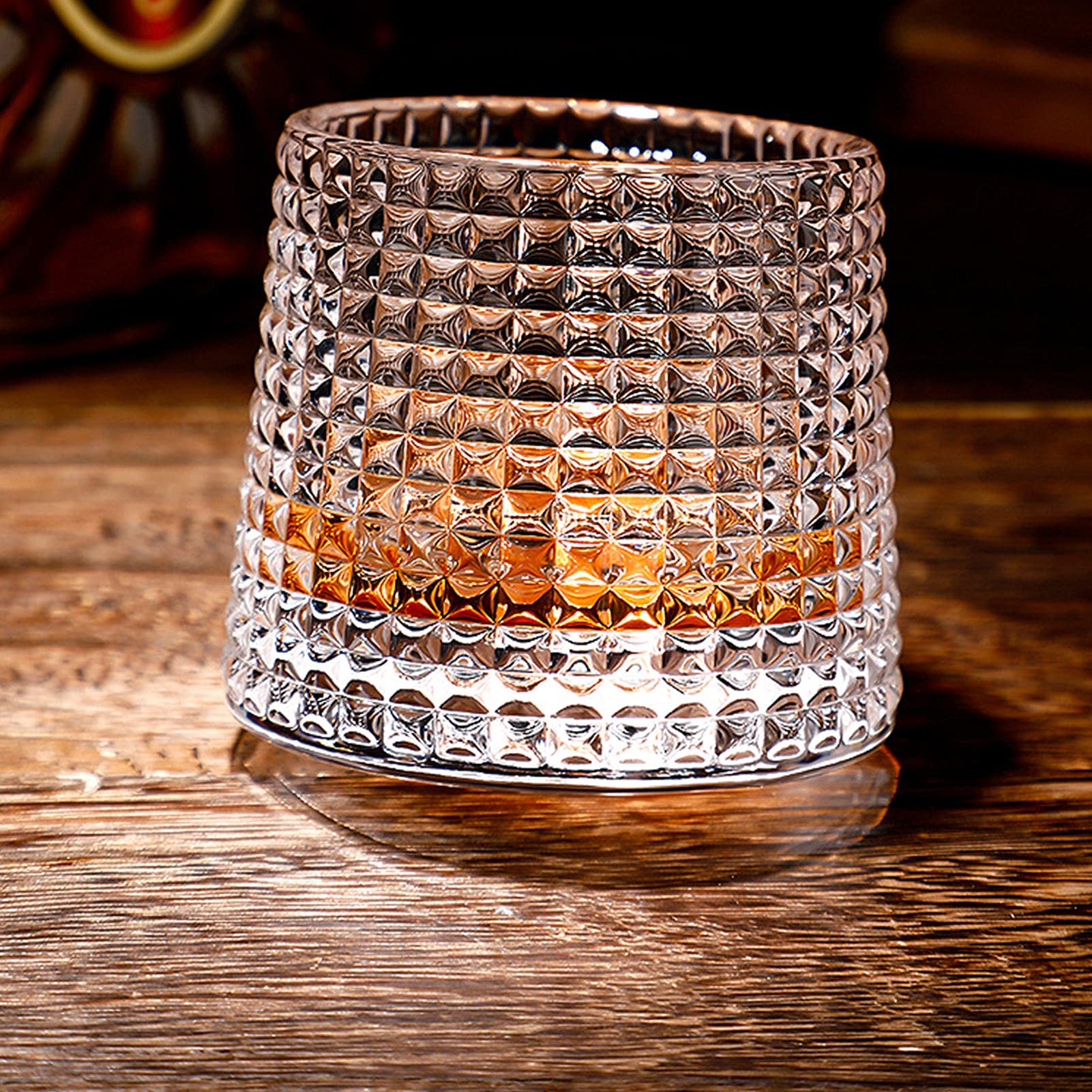 DAWNTREES Whiskey Glasses,150ml Personalised Scottish Style Whiskey Glass,Tumbler Wine Glass, Ball Shaped Protrusion at Bottom,Old Fashioned,Relax and decompress for Men…