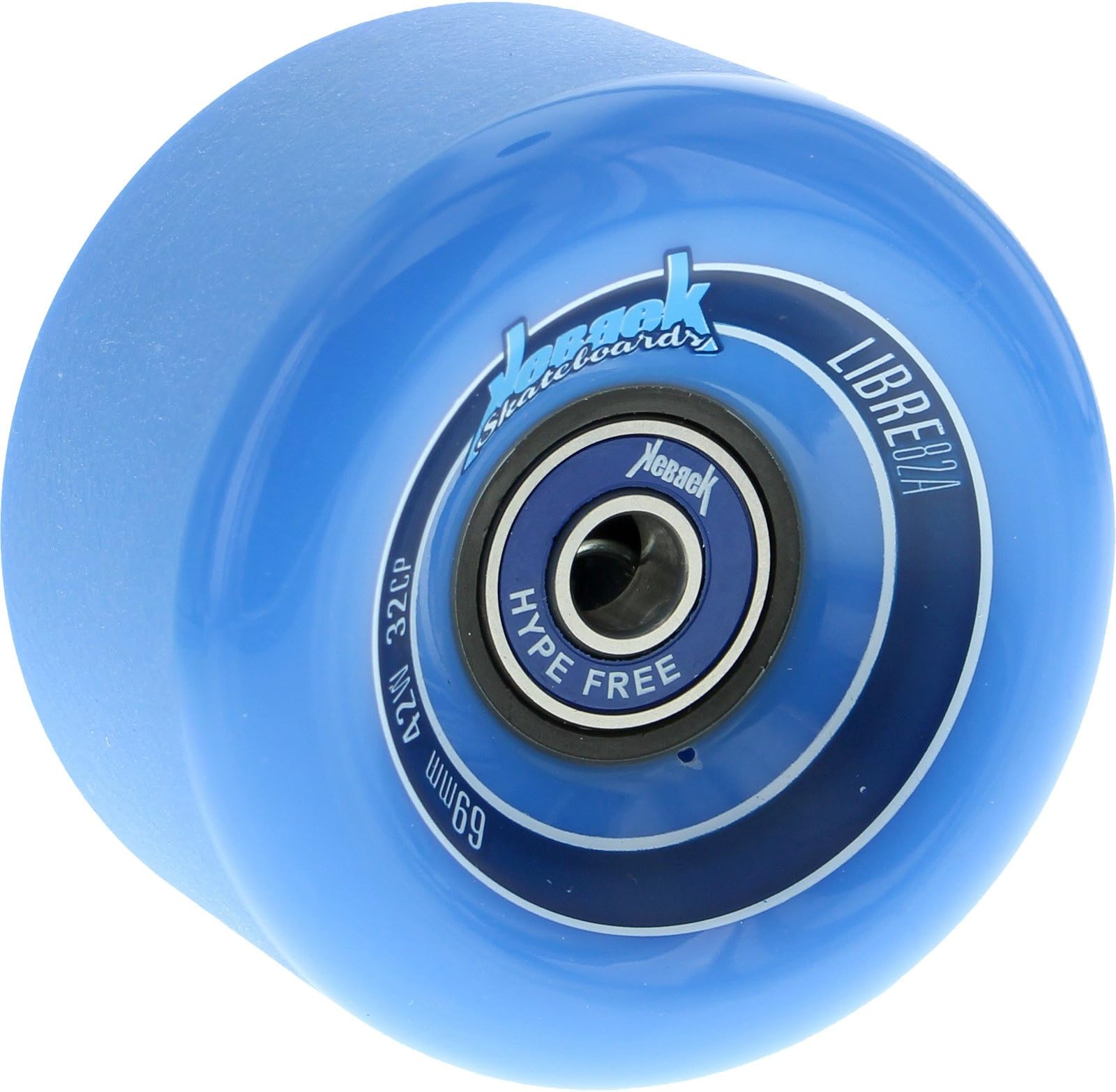 Kebbek Libre 69mm 82a Blue W/No Hype Bearings Wheels (Set Of 4)