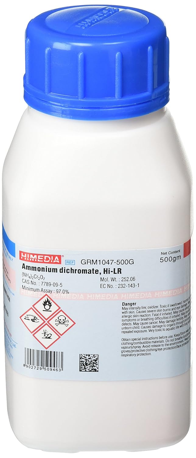Himedia Grm1047 500g Ammonium Dichromate Extra Pure 500 G Amazon Com Industrial Scientific