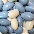 Blue & White Jordan Almonds by Its Delish, 10 LBS Bulk | Sugared Almond Nut with Sweet Hard Candy Coating - Bulk Wedding Favors, Bridal and Baby Showers, Party Buffets - USA Made, Vegan & Kosher