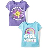 The Children's Place Baby-Girls and Toddler Assorted Everyday Short Sleeve Graphic T-Shirts,multipacks