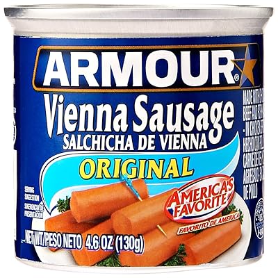 Armour Star Vienna Sausage, Original Flavor, Canned Sausage, 4.6 OZ (Pack of 6)