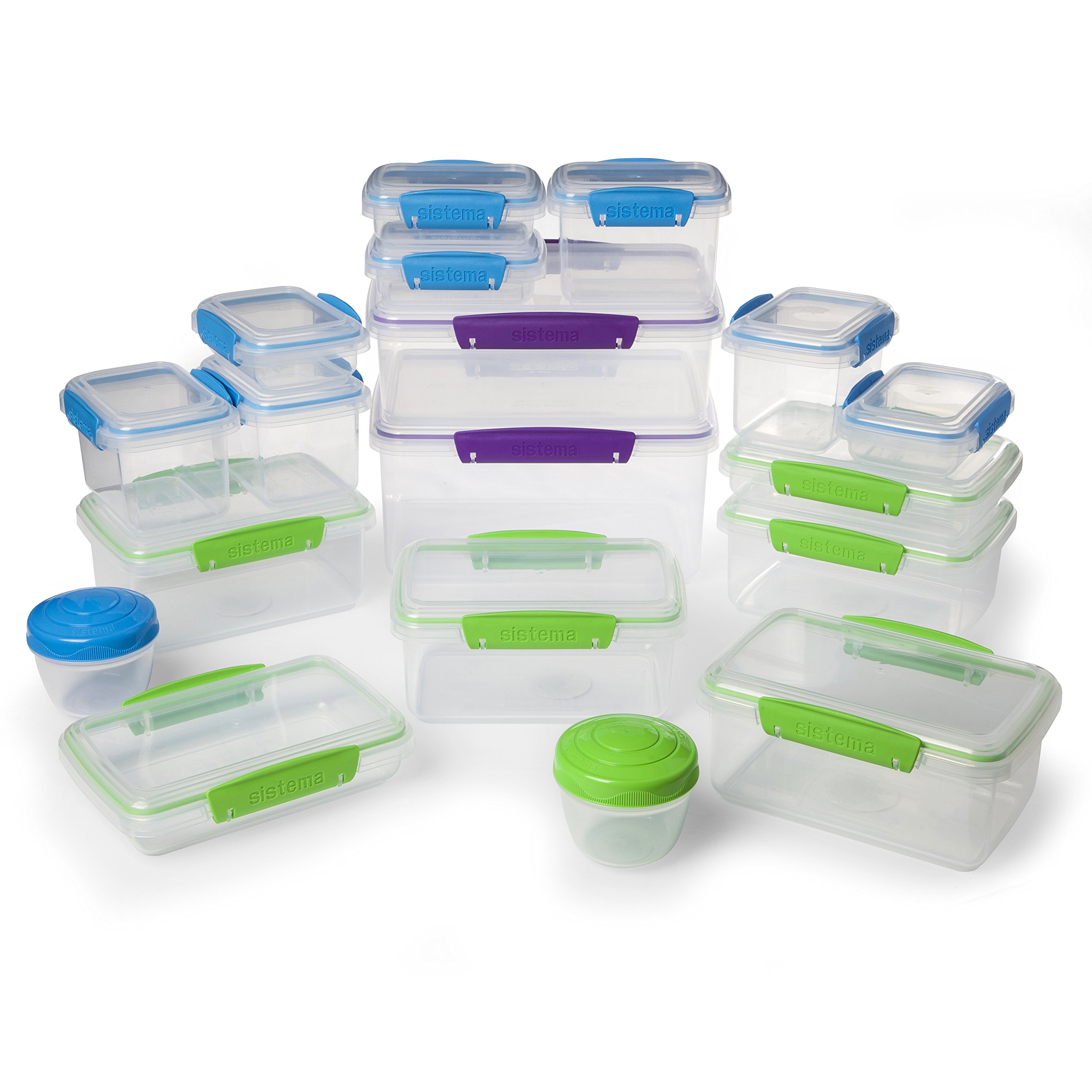 Sistema KLIP IT Collection Food Storage Containers, Assorted Shapes and