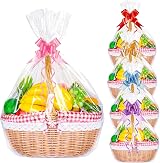 HCSSZ Large Cellophane Hampers Bags with Pull Bows 10 Pack 20.5 x 27.6 in