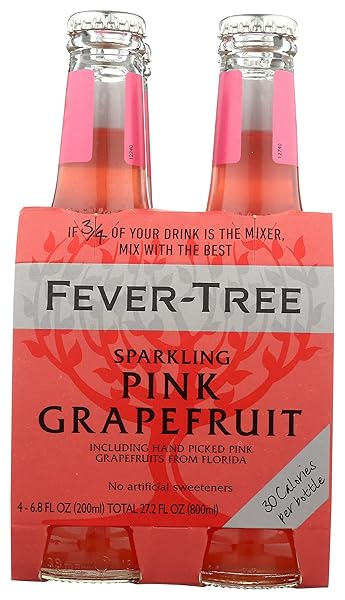 FEVER-TREE SPARKLING PINK GRAPEFRUIT MIXER, 6.8 FL OZ (PACK OF 4)