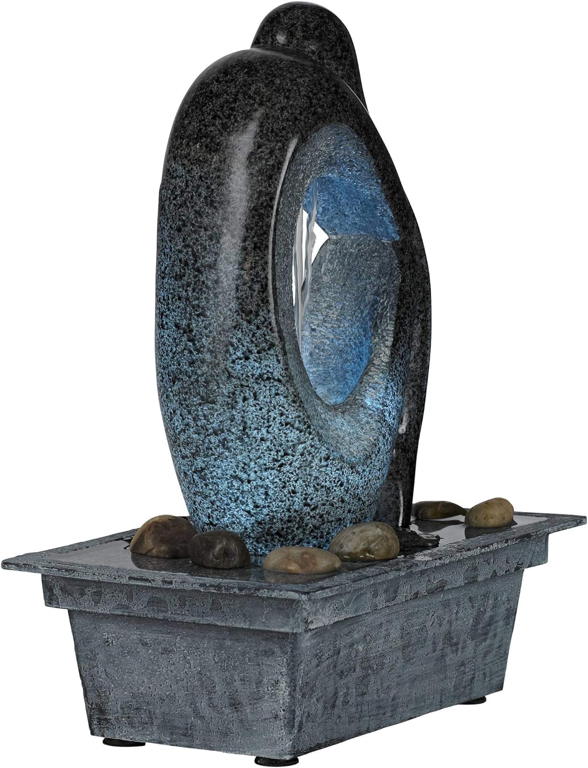 John Timberland Modern Tabletop Floor Water Fountain with LED Light 10" Silhouette for Indoor Table Top Desk: Home & Kitchen