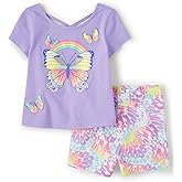 The Children's Place baby-girls And Toddler Short Sleeve Top and Shorts 2-piece Set