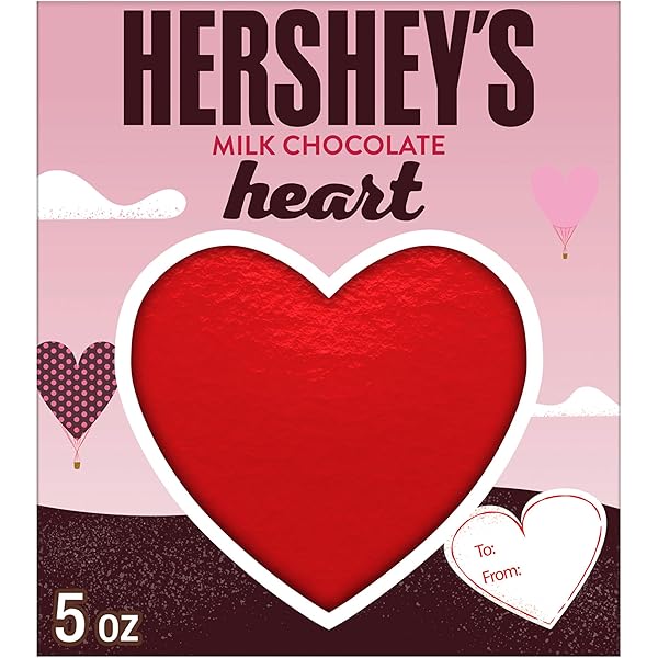 HERSHEY’S MILK CHOCOLATE HEART, VALENTINE’S CANDY GIFT BOX, 5 OZ