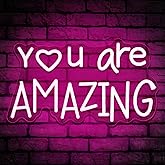 Retisee Pink You Are Amazing LED Neon Light Sign Dimmable for Girls Room Bedroom Bar Pub Club Decoration Hanging Pink LED Light for Party Birthday Wedding Women 15 x 8.6 Inch