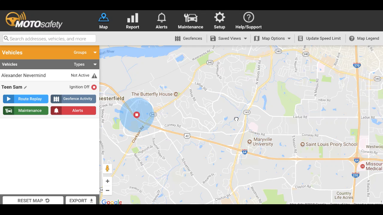 MOTOsafety MPAAS1P1 OBD GPS Vehicle Tracker Device with