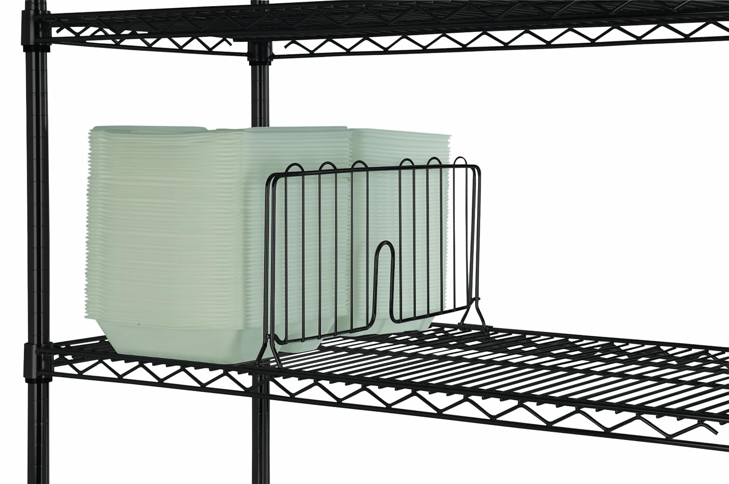 21" Wide Black Wire Shelf Divider Kitchen & Dining