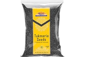 Rani Tukmaria (Holy Basil Seeds) 7oz (200g) Used for Falooda / Sabja Dessert, Spice & Ayurveda Herbal ~ All Natural | Gluten 