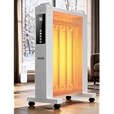 MEPTY Space Heater Large Room,Electric Mica Infrared Heaters for Indoor Use,Digital Thermostat,Energy Saving,Overheat &amp; Tip-Over Protection,360&deg;Whole Room Heater for Indoor Use,Bedroom,Office,Garage
