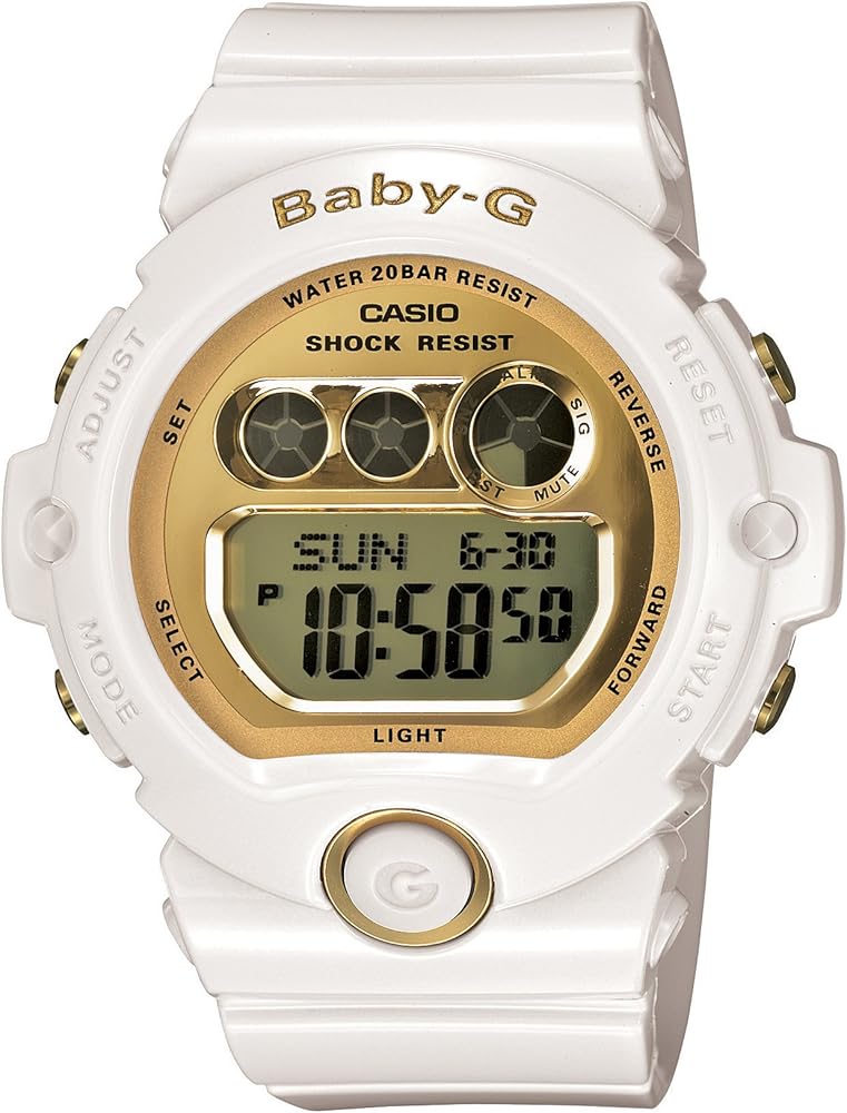 baby g watch white and gold