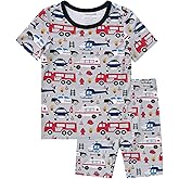 pureborn Toddler Little Kids Viscose From Bamboo Pajamas Set Short Sleeve Pjs Snug Fit Sleepwear 2pcs