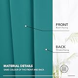 Deconovo Pencil Pleat Curtains 2 Panels Turquoise 55 x 70 Inch Blackout view 9