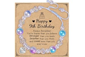 GBTBYS Happy Birthday Bracelet Gifts for 8-12 Year Old Girls, Birthday Natural Stone Bracelets Gifts Ideas for Age 8 to 12 Da