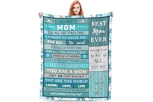 SEIMIP Mothers Day Blanket for Mom, Birthday Gifts for Mom Blanket from Daughter Son, 60"x50" Soft Quote Fleece Throw Blankets Mommy Warm Letter Anniversary Flannel Blankets for Mama