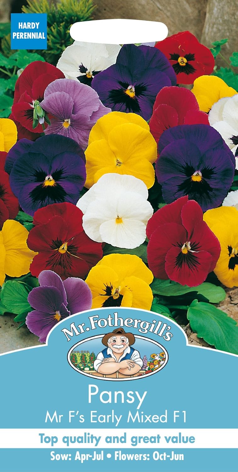Mr. Fothergill's Pansy Seed Early Mixed F1 Flower Seeds Amazon.co.uk