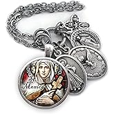 St. Monica Keychain, Necklace or Clip, Patron Saint Jewelry, Confirmation Gift