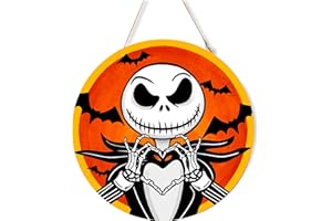 YAOFAVO Halloween Door Sign, Witches Theme Amuck Wreaths for Front Door Farmhouse, Wooden Hanging Sign Patriotic Decoration for Halloween (Halloween Flames)