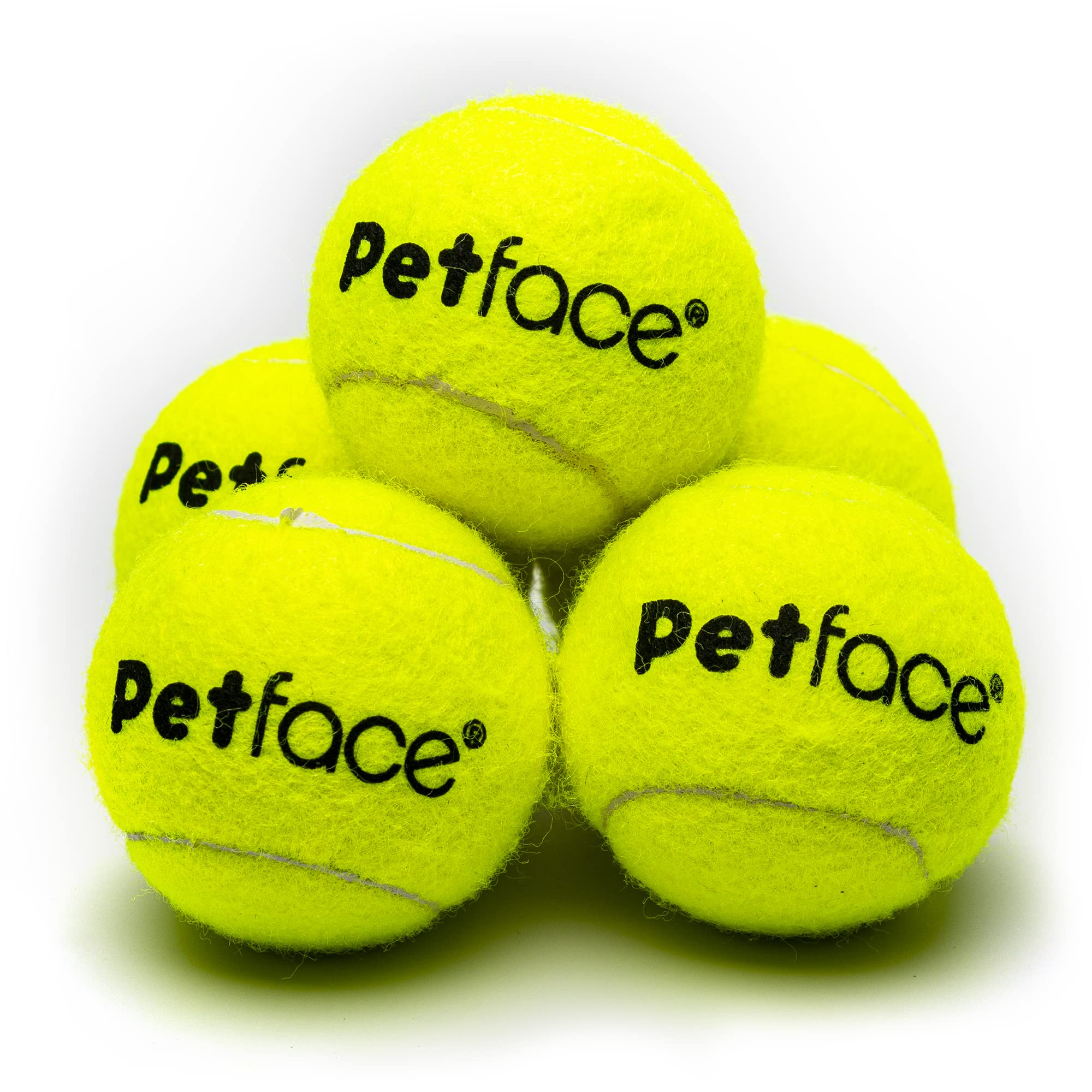Petface Mini Super Tennis Balls for Dogs, 4.8 cm (Pack of 5)