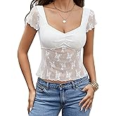 Avidlove Women Mesh Sheer Sexy Top Square Neck Camisole Lingerie Short Sleeve Tank