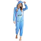 Disney Stitch Pyjamas for Women - Fluffy Minnie Mouse Eeyore Maleficent Pyjamas Lounge Wear - Stitch Gifts