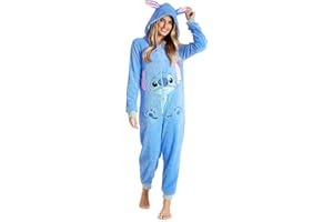 Disney Stitch Pyjamas for Women - Fluffy Minnie Mouse Eeyore Maleficent Pyjamas Lounge Wear - Stitch Gifts