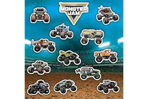 DECALCOMANIA LIFESTYLE DECALS Monster Jam Trucks Decal Pack - Set of 15 Monster Truck Stickers Includes Grave Digger El Toro Loco Max D Zombie Megalodon Dragon Soldier Fortune Mutt