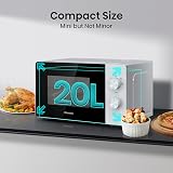 Hisense 700W 20L Solo Microwave Oven White, 5 Power Levels view 3