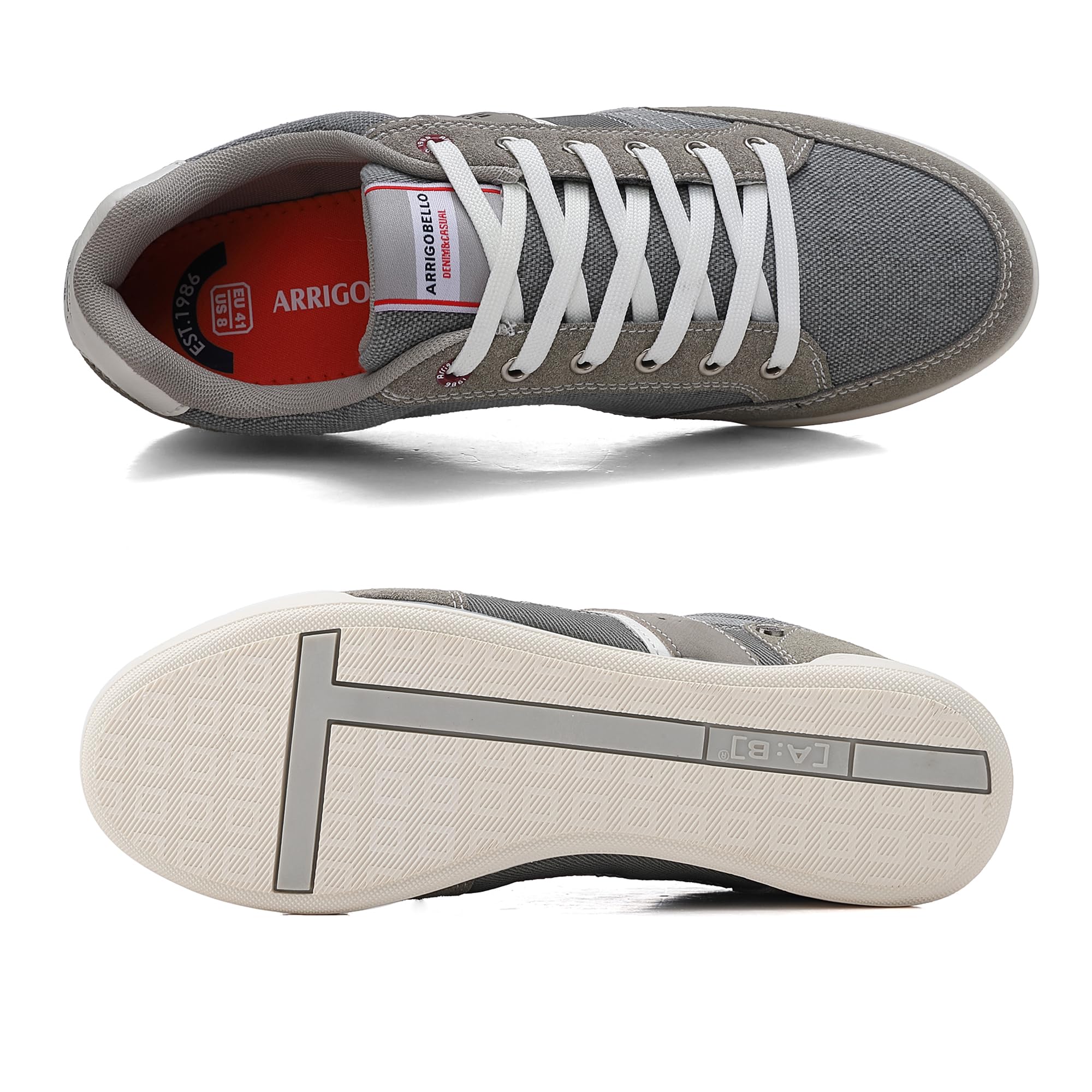 TARELO Sneaker Herren Freizeitschuhe Mode Schuhe Grau 43 4