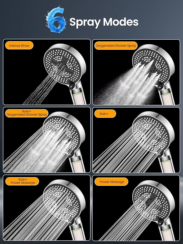 Pommeau de Douche avec Filtration à 25 Étapes avec Tuyau 1,6 M