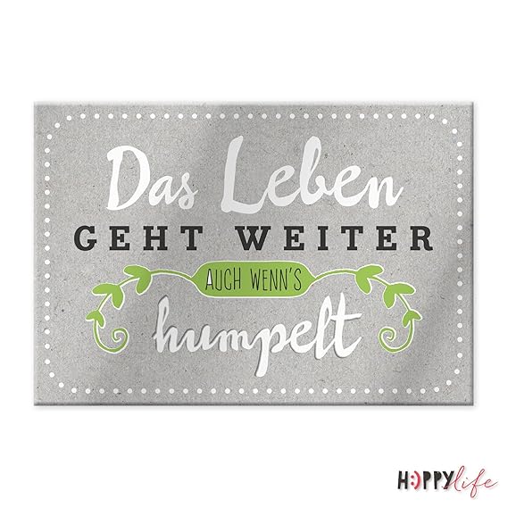 Sheepworld Happy Life 44111 Magnet Mit Umschlag Nr 17 Das Leben Geht Weiter Auch Wenns Humpelt