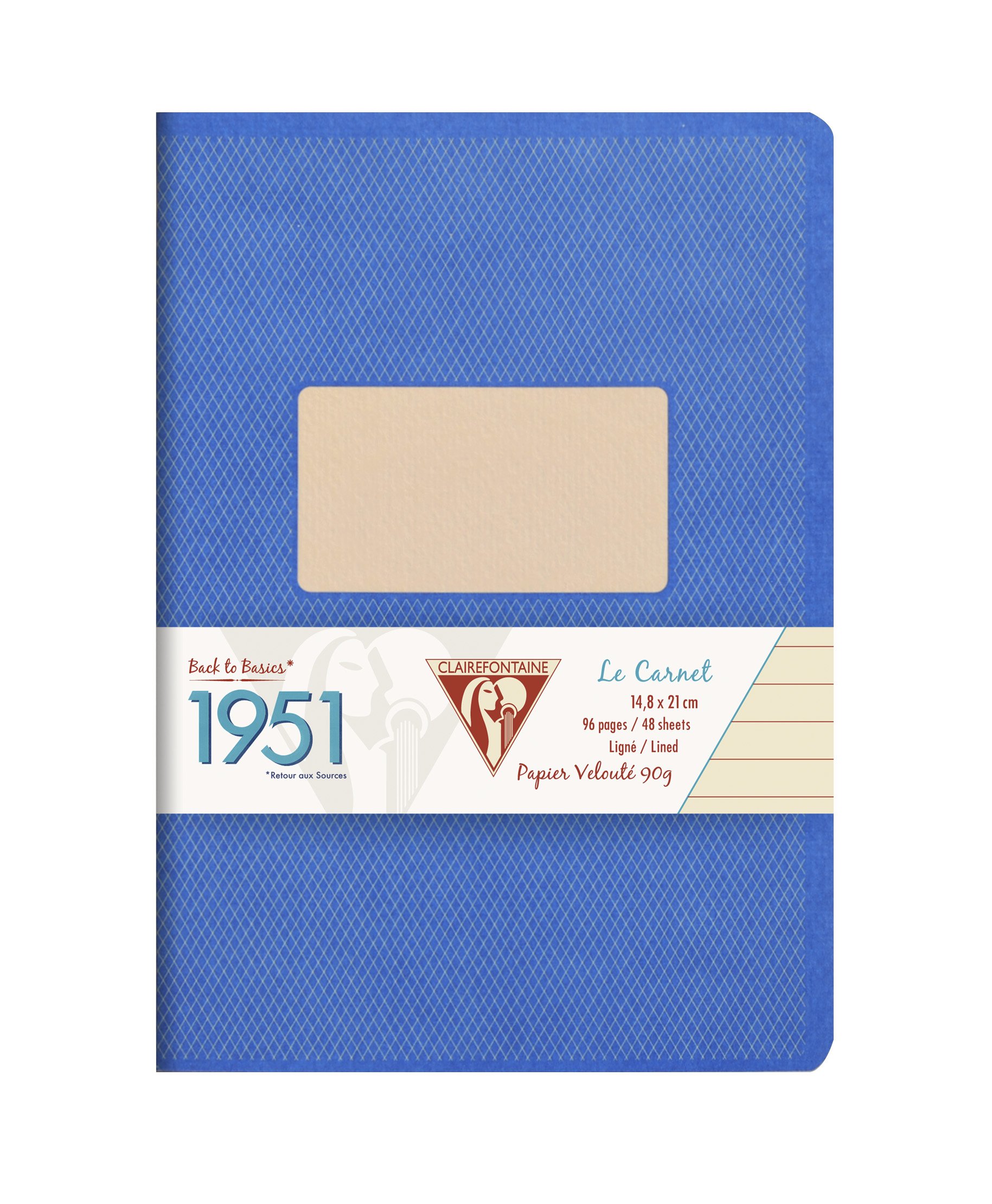 Clairefontaine 195136C Collection 1951 Set of 10 Stapled Notebooks - A5 14.8x21 cm - 96 Lined Pages - White Paper 90 g - Random Colours