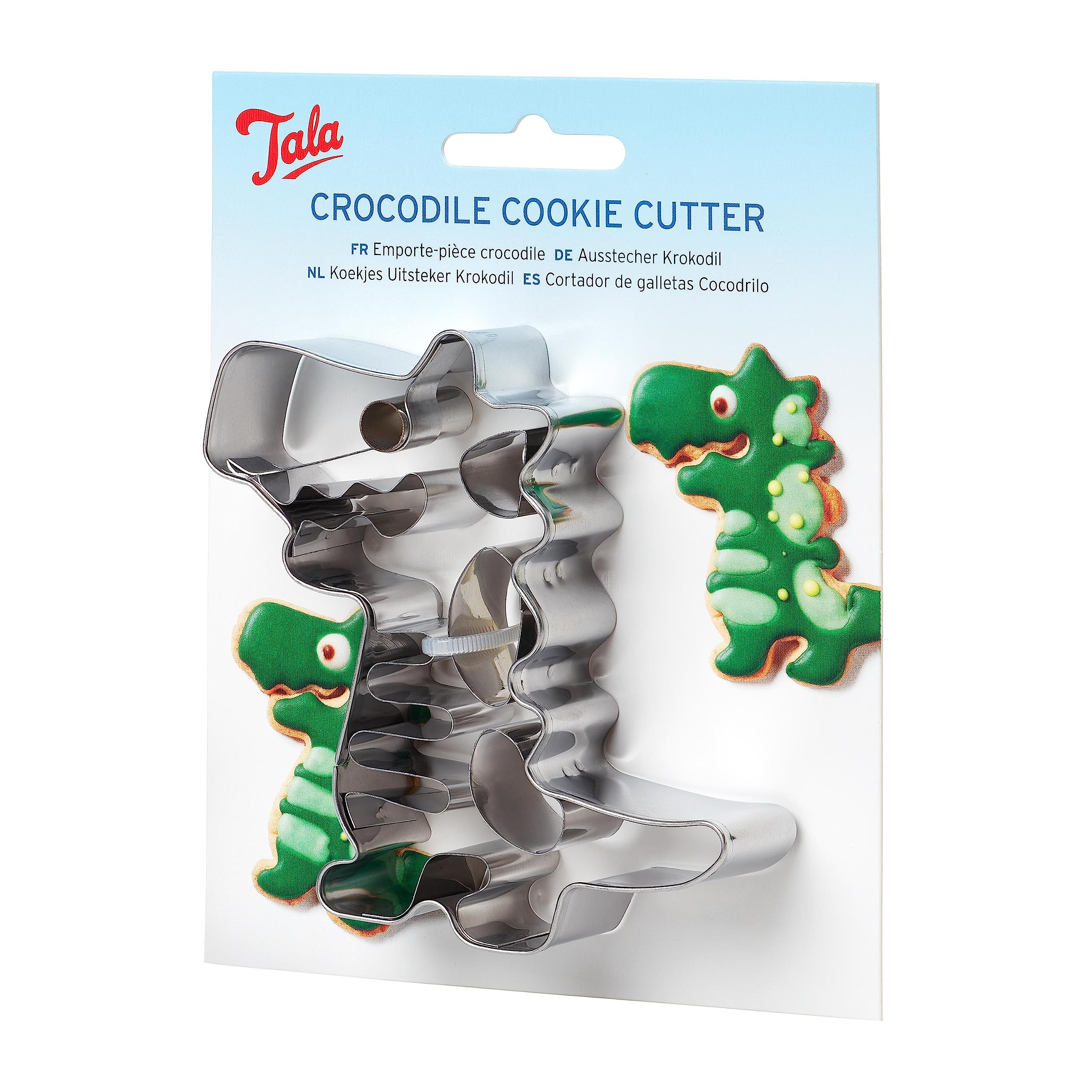 Tala Crocodile Cookie Cutter, Detailed Biscuit Cutter for Baking, Perfect for Fondant and Dough, Stainless Steel Cutter