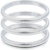 Awinesn 18K Gold Plated Bracelets for Women Gold Bangles for Women Chunky Bangle Bracelets for Women Bracelets Stack Tarnish Free Bangle Set of 3 for Women Accessories for Her Gifts