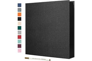 Spbapr Large Photo Album Self Adhesive Linen Cover Magnetic Scrapbook Album DIY Scrap Book 60 Black Sticky Pages for 3x5 4x6 5x7 8x10 Pictures with A Metal Pen