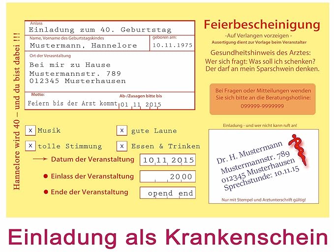 Zusage Fur Einladung Zum Geburtstag