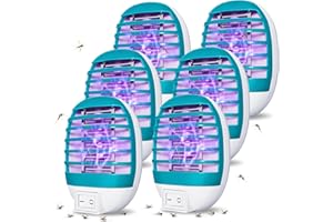 HYWEAN ZAPPER 6 Pack Plug in Bug Zapper Indoor for Flying Insect Mosquito, Electronic Mosquito Zapper Gnat Traps with LED Light for Patio, Bedroom, Kitchen, Office