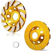 HRLORKC 4 Inch Concrete Turbo Diamond Grinding Cup Wheel 12 Segs Heavy Duty Angle Grinder Wheels for Angle Grinder
