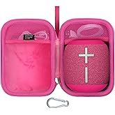 Aproca Case Compatible with Ultimate Ears WONDERBOOM 4/3 Portable Waterproof Bluetooth Speaker, Carrying Storage Bag for Accessories -Pink (Case Only)