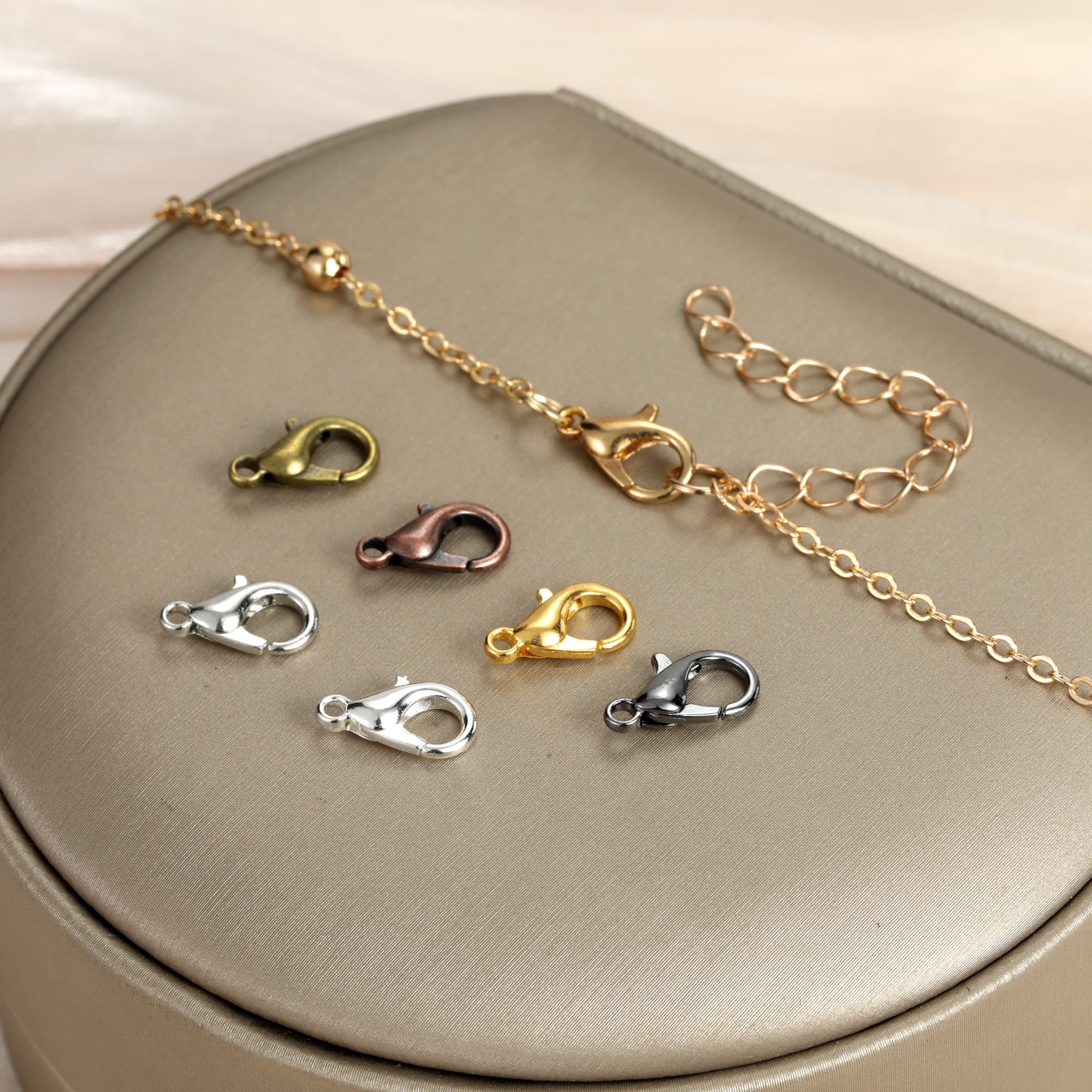Lobster Claw Clasps and Open Jump Rings Set, 6 Colors Lobster Clasps for Jewelry Making, Keychains and Bracelet